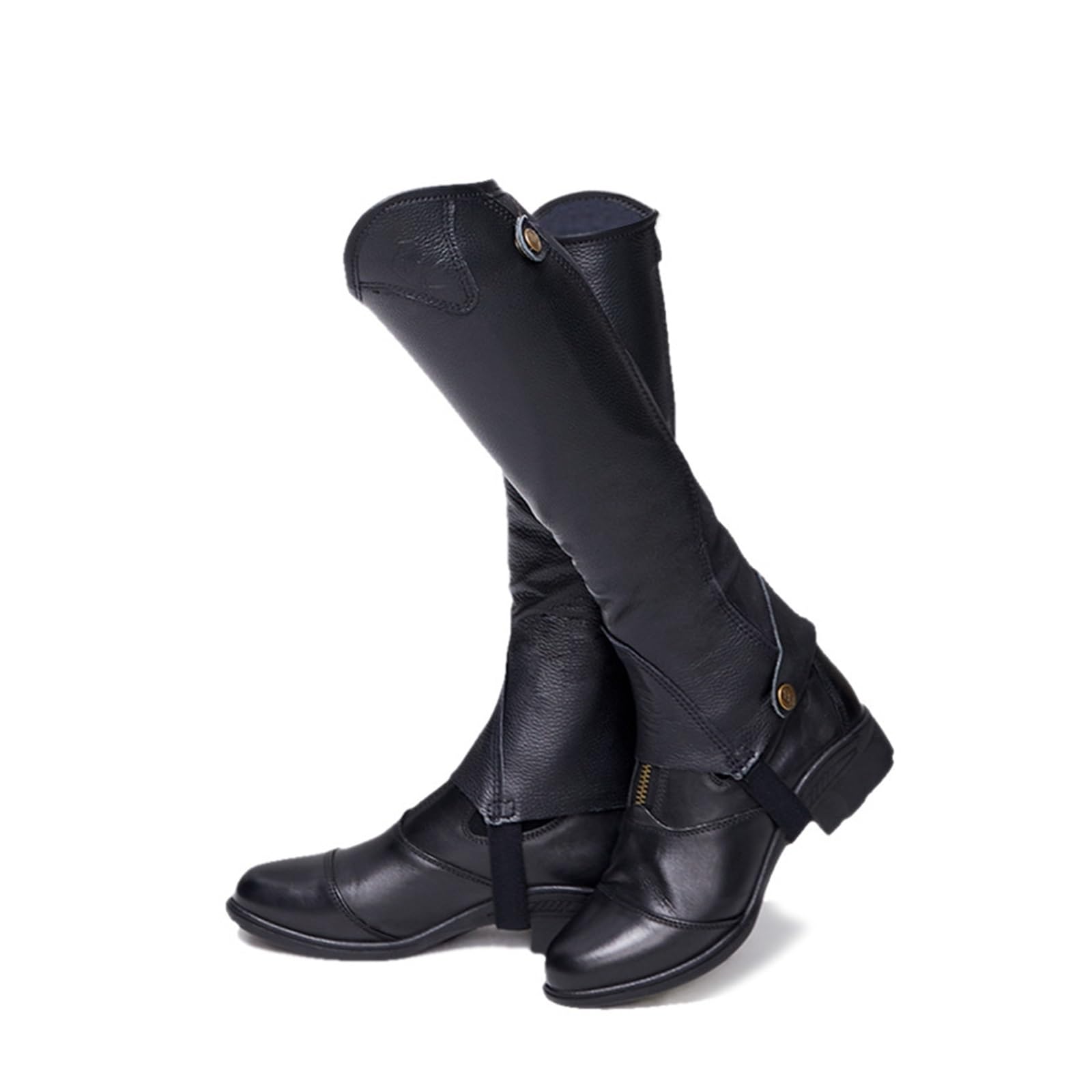 Reiten Half Chaps Halbchaps aus Leder for Männer und Frauen, bequeme atmungsaktive Ritterausrüstung for Schutz der Ritterbeine