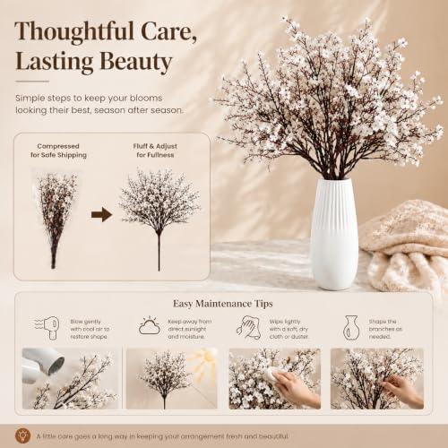 Image of Mandy's 6 Bundles Artificial White Baby's Breath Flowers