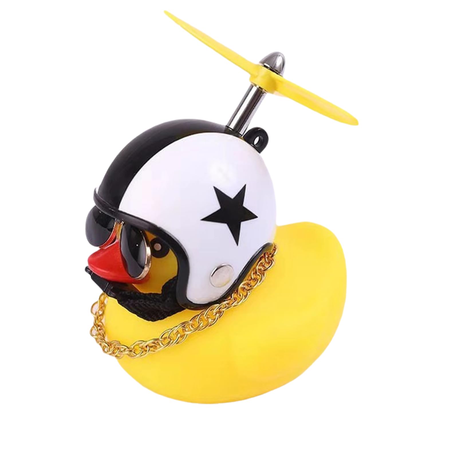 Gukasxi Jouet Canard En Caoutchouc Vélo - Klaxon Canard Avec Casque, Lumière Et Accessoires Fun