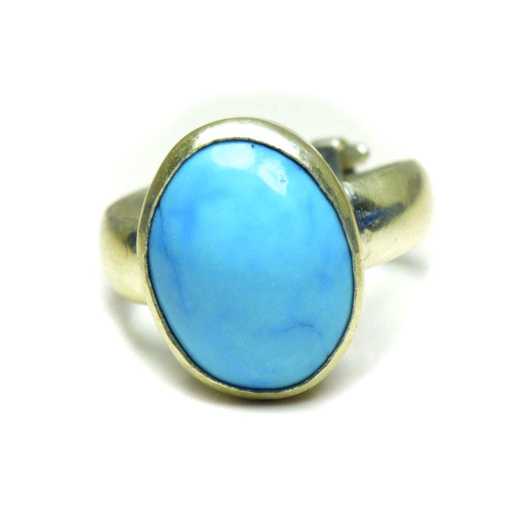 55Carat Unisex NA plata de ley talla ovalada turquesa turquesa