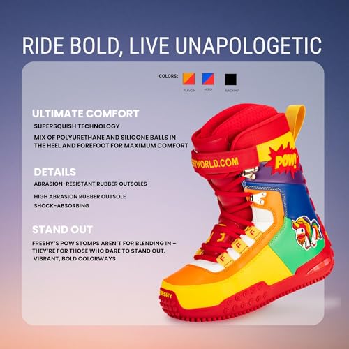 Pow Stomps Snowboard Boots, Waterproof. Custom-Fit Liner - Medium Flex for Snowboarding. Lightweight Durable Shoes2