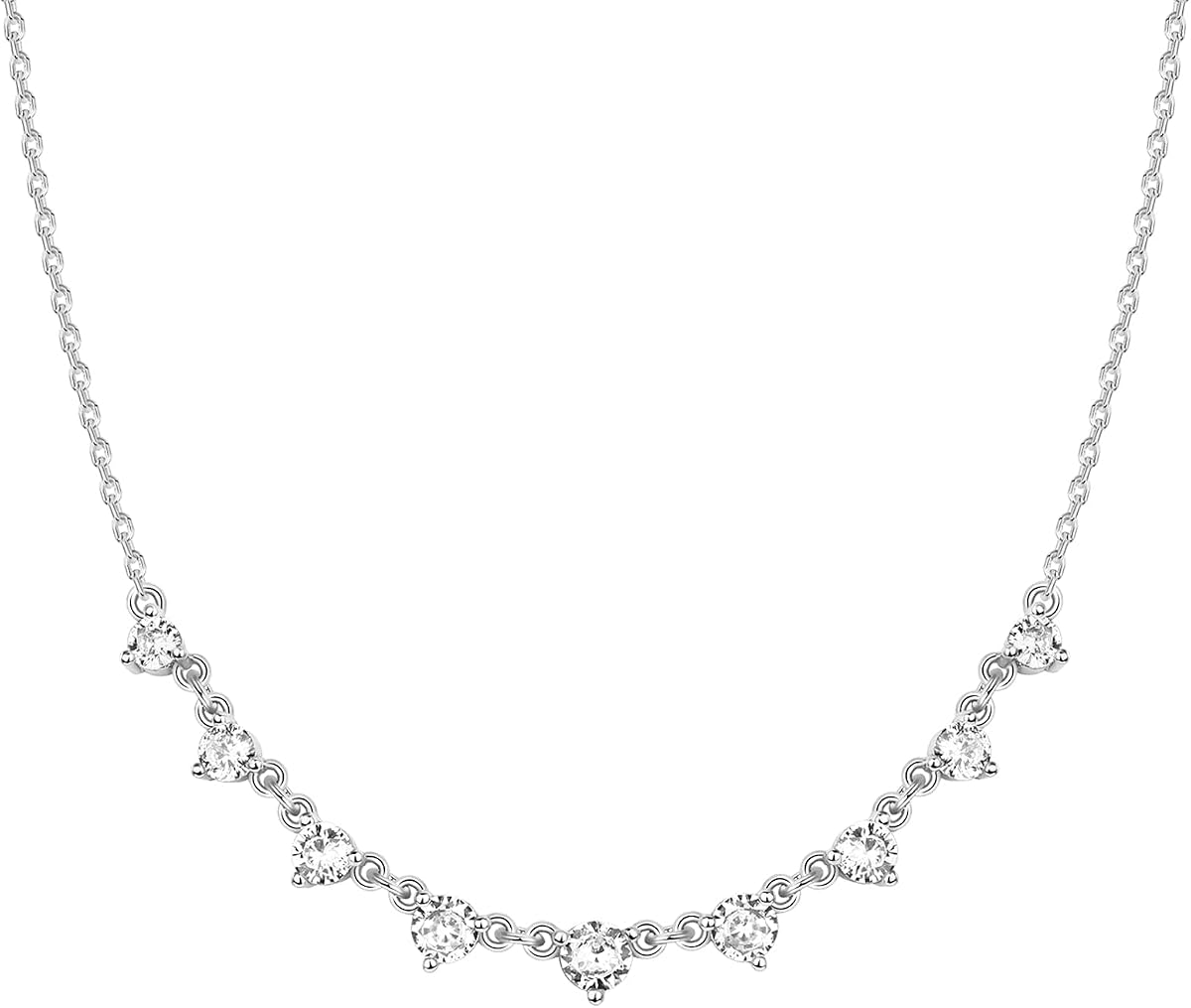 PAVOI Collar en capas para mujer, cadena con circonita cúbica chapada en oro de 14 quilates | Collares en capas para mujer, collar de diamantes de imitación, collar delicado, collar de cadena para mujer