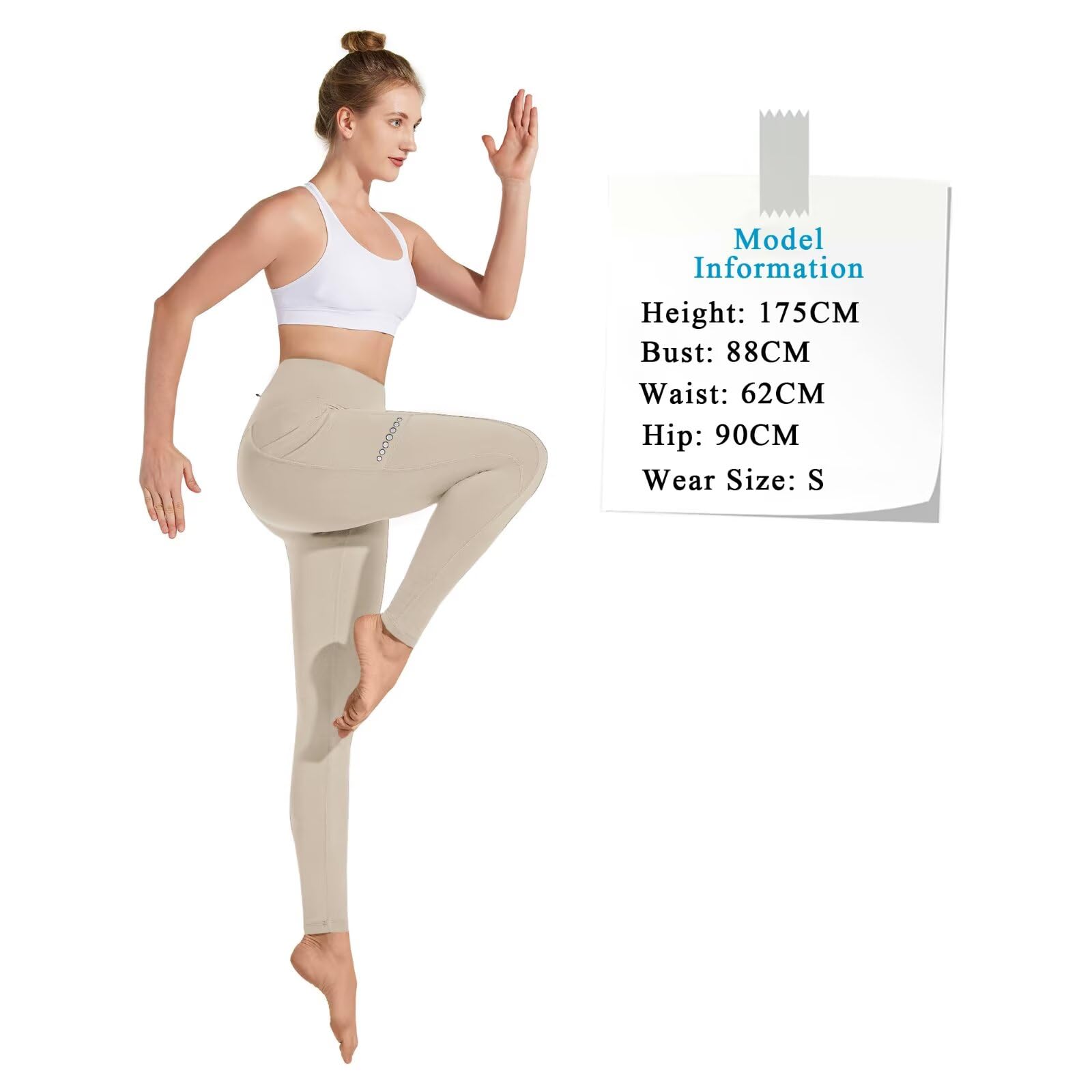 BAYGE Leggings Sportivi Termici da Donna Vita Alta Foderati in Pile Impermeabili e Opachi Controllo della Pancia Slim Fit Pantaloni da Yoga Pantaloni Sportivi Pantaloni in Felpa con Tasche