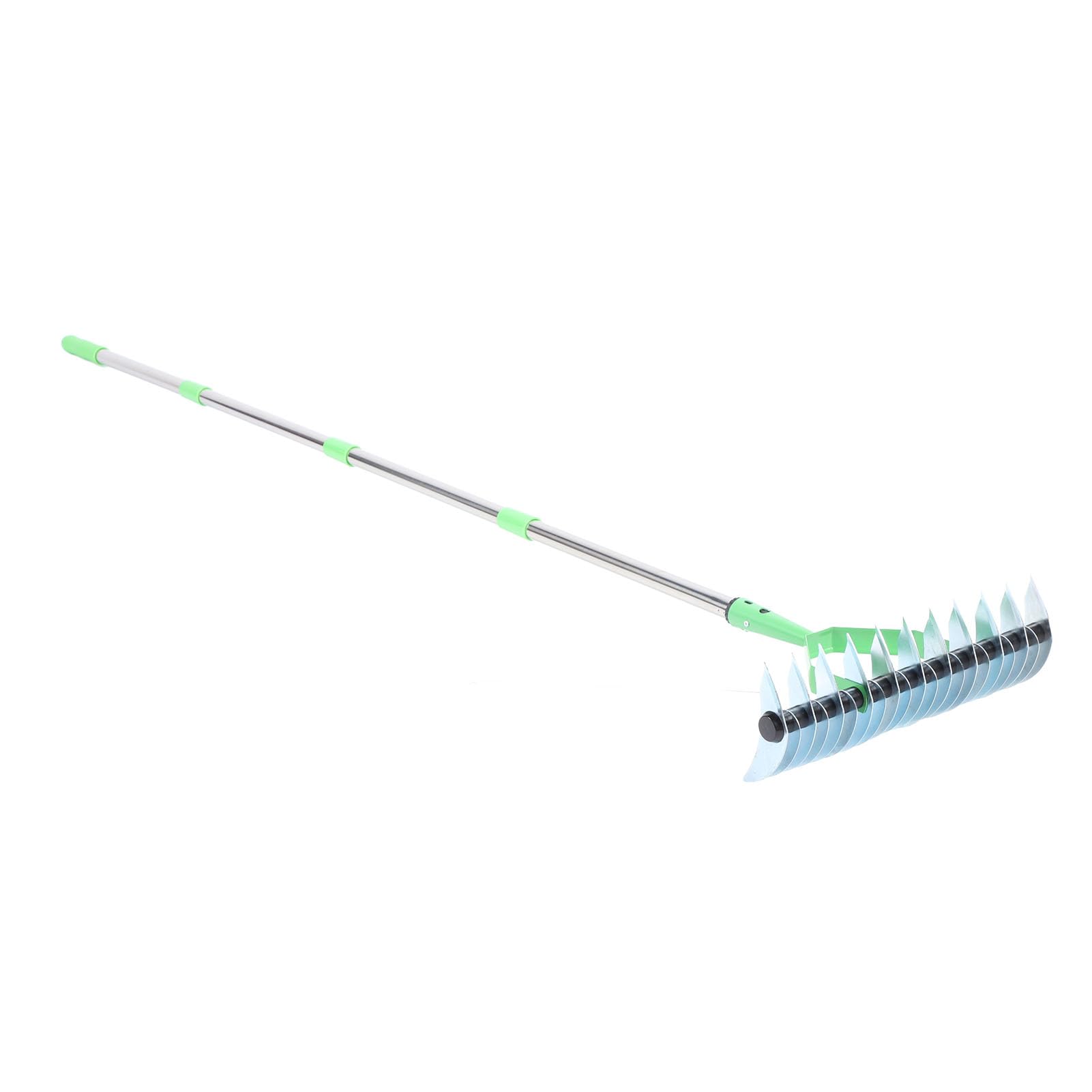 FTVOGUE Rastrillo de Paja, de Acero de Aleación, Extractor de Césped Eficaz con Agarre Ergonómico para Mantenimiento de Jardines y Jardines