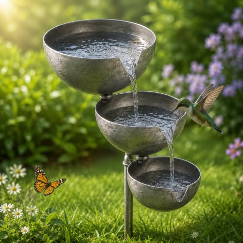 Rain Catcher Bird Bath Tiered - Bring Life Back to Your Garden (Modern)