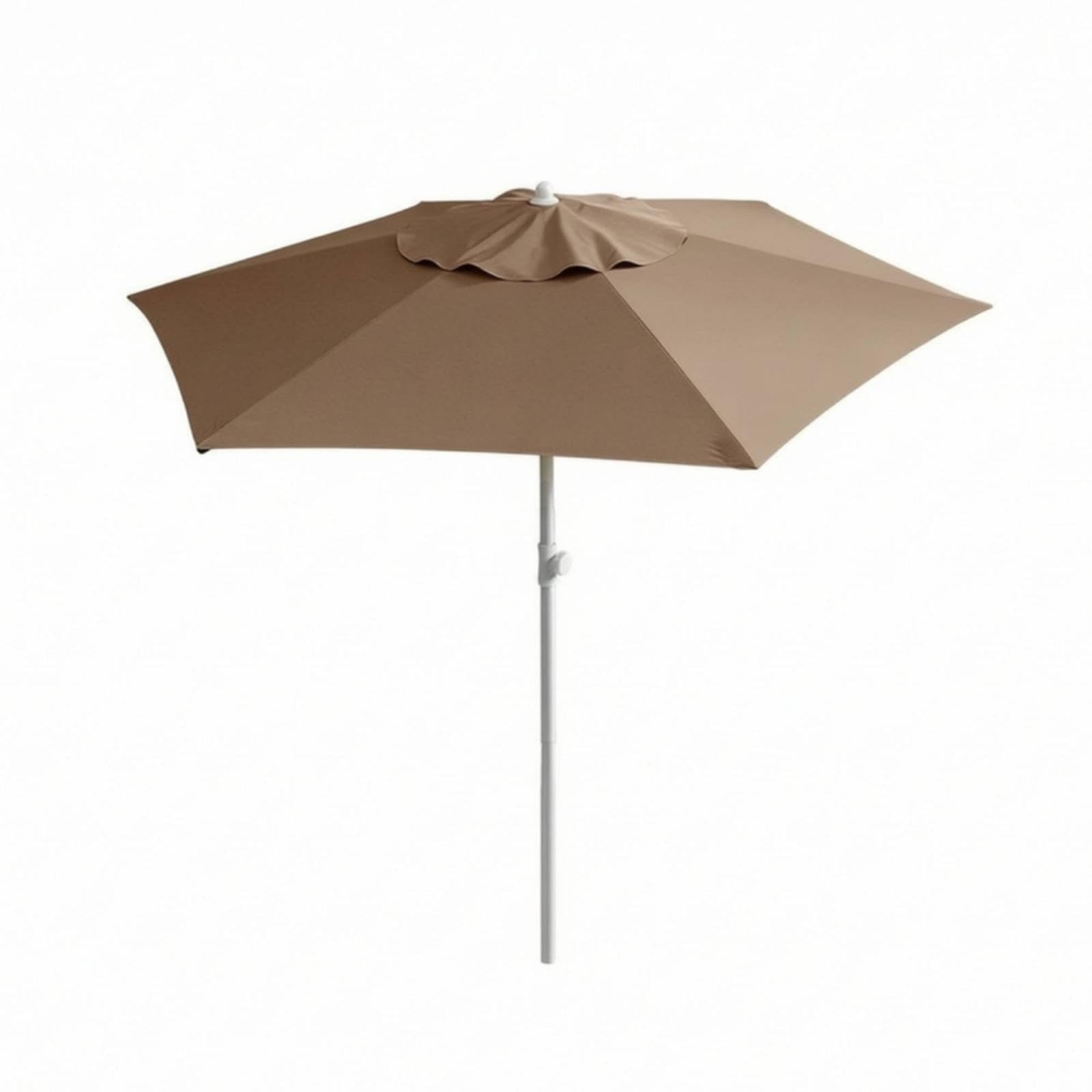 Garden Umbrella with Metal Pole Sun-Blocking Umbrella with Black Interior Coating Three-Layer for Homeowners, Campers, Patio, Camping, Market Stalls 2.23M Latte-image-25