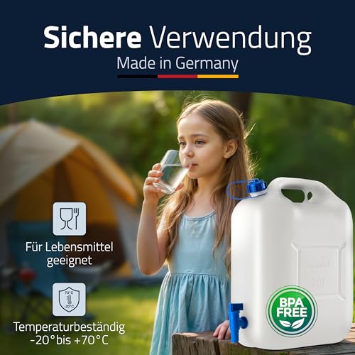 hünersdorff 817710 Wasserkanister STANDARD mit festmontiertem Ablasshahn – Ansicht 4
