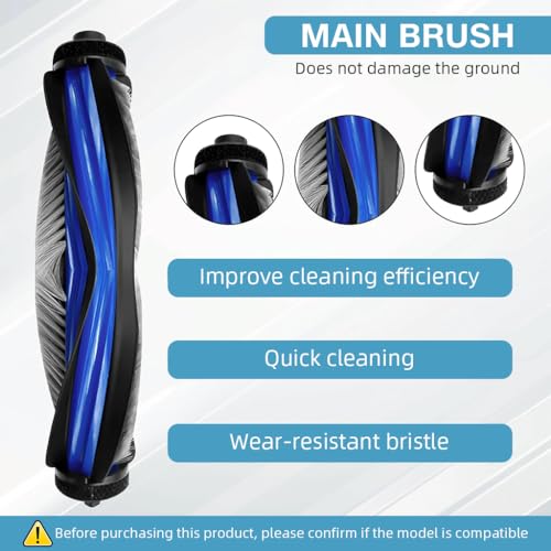 Image of HASTHIP 10Pcs Replacement Parts for Ecovacs N30 Pro Omni, Spare Accessories with 1 Main Brush, 3 Side Brushes, 2 Mop Cloth, 2 Filters, 2 Cleaning Mop, 2 Dust Bags Cleaning Tools