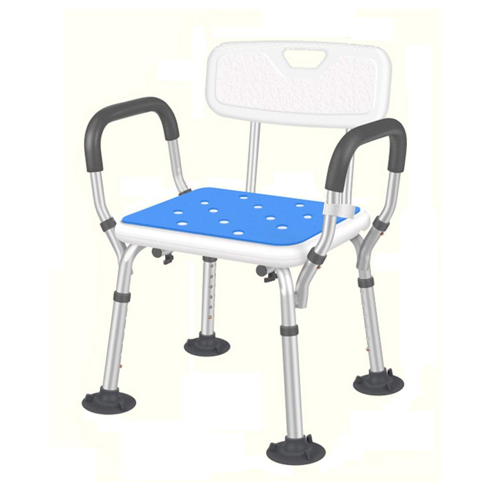 Chaise de douche réglable pour personnes âgées et PMR avec dossier amovible