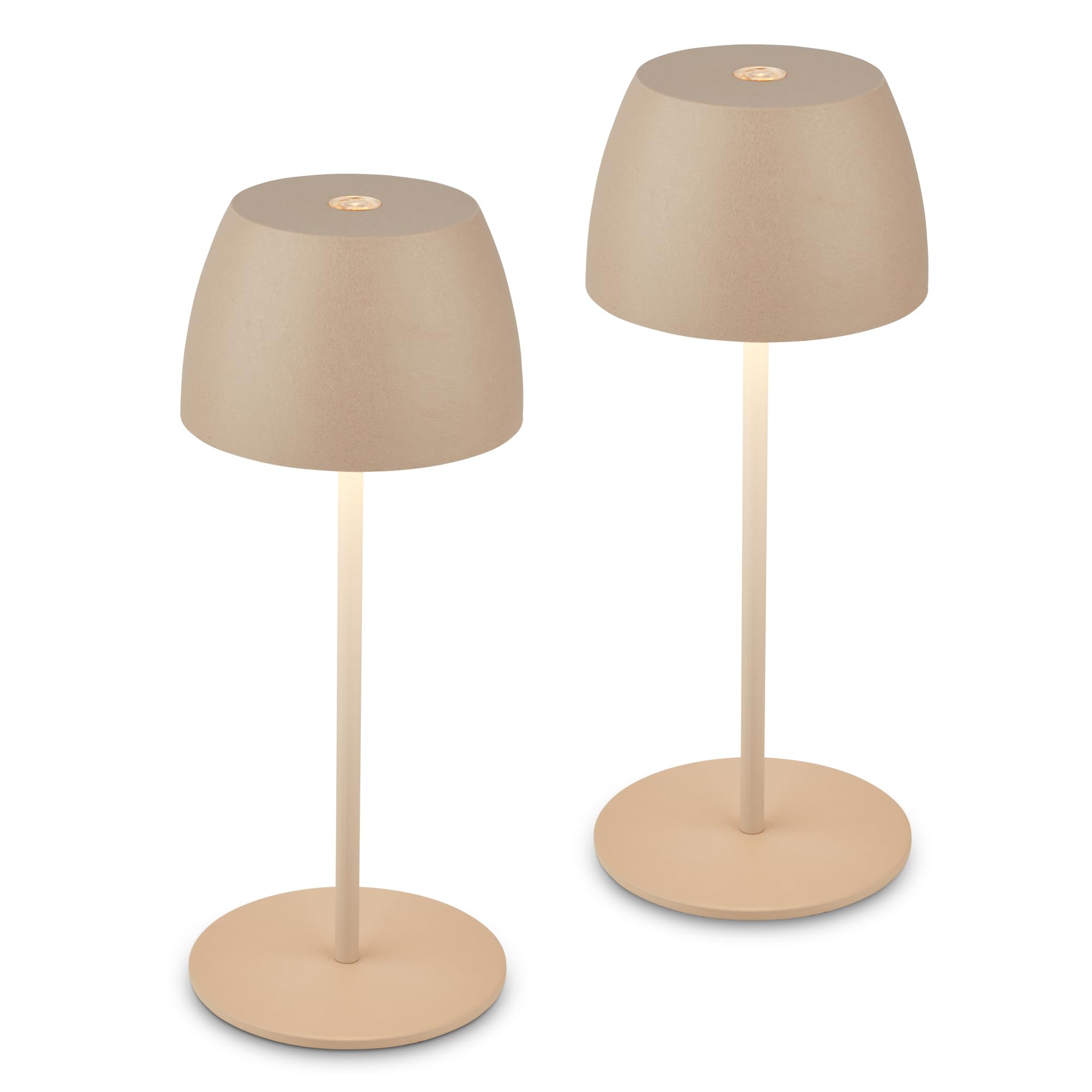 BRILONER - Mini lampe de table LED sans fil, Lampe de chevet à intensité variable Touch, Lampe