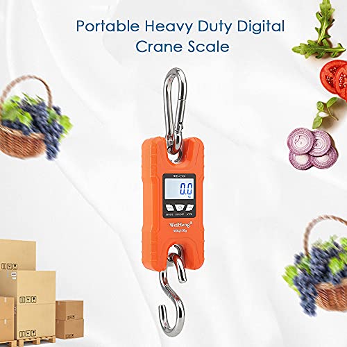 Yuwao Balança de guindaste digital portátil para serviço pesado 500kg/1102lbs Balança de bagagem mul