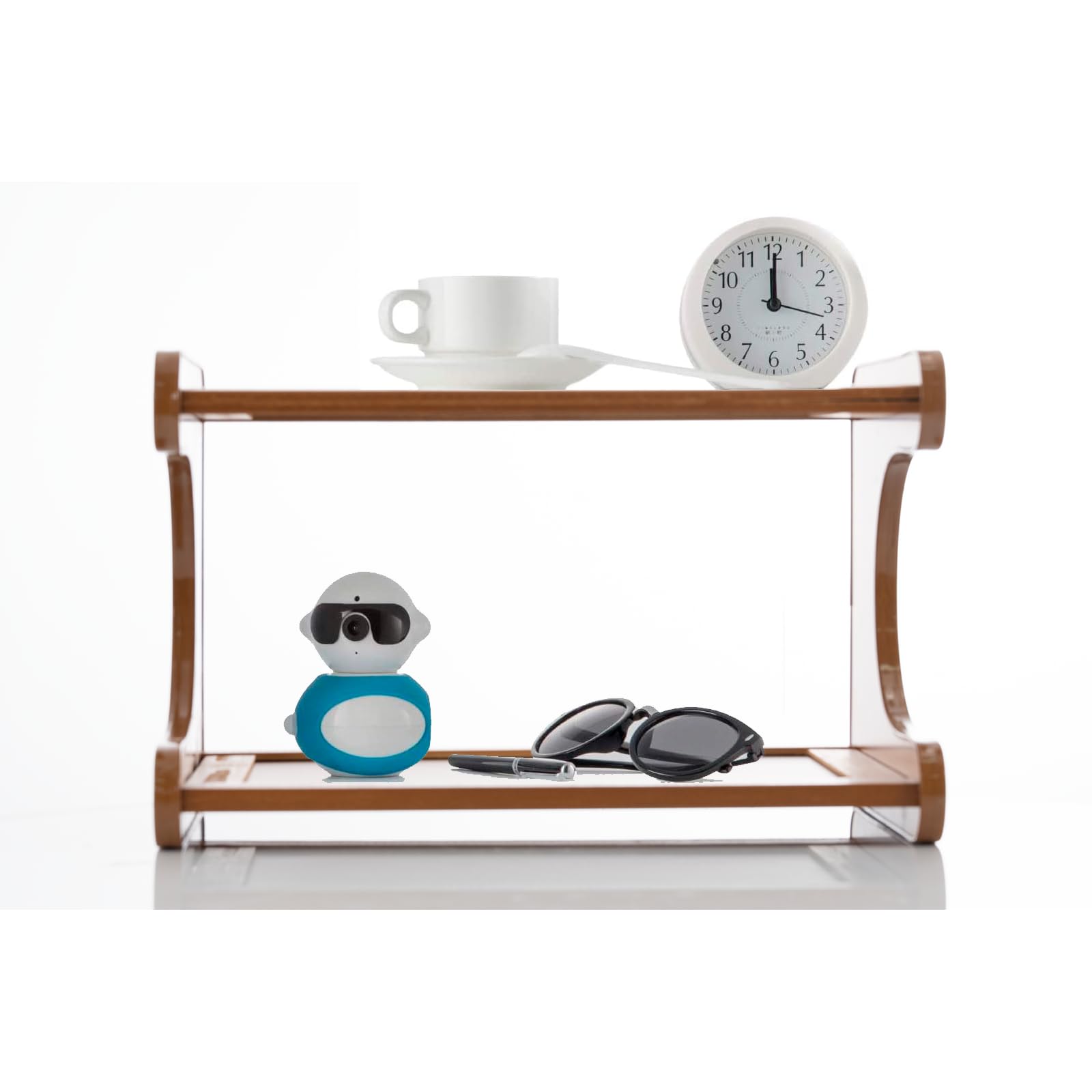 Tischregal Schreibtisch Organizer Regalaufsatz, Holz Schreibtisch Aufbewahrungsregal Bücherregal-Organizer für Büro Kommode
