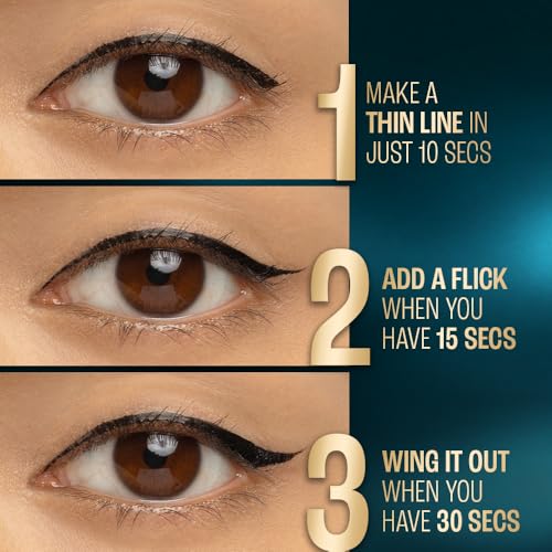 Image of LAKME 9to5 Eyeconic Waterproof Liquid Eyeliner, Intense Black, 4.5 ml, for Precise Eye Definition, with Quick-Dry Formula, Smudgeproof and Waterproof