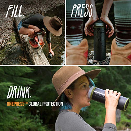 GRAYL Ultralight Water Purifier [+ Filter] Bottle (Camo Black) - Thumbnail 2