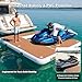 GIRISHIP 8.5ft U-Shaped Inflatable Jet Ski Dock, Heavy Duty Floating PWC Docking Station with Non-Slip EVA Pad, Portable Marine Platform or Boat Bumpers Fenders for Docking Include Pump