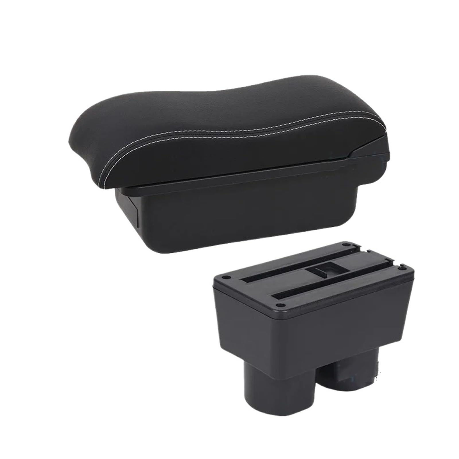 ECBUGAT For Nissan For Tiida C11 For Sylphy For Versa For Latio Car Armrest Box Interior Center Storage Accessories Car Armrest Box(C3 black white NOUSB)