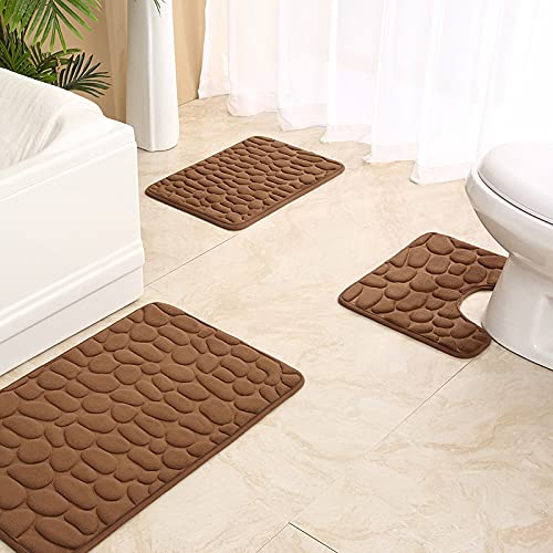 Tapis de bain doux pour sortie de douche chaleureuse et WC assortis gris M44