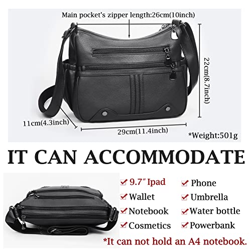 Bolso de hombro de PU para mujer con múltiples bolsillos miniatura 4