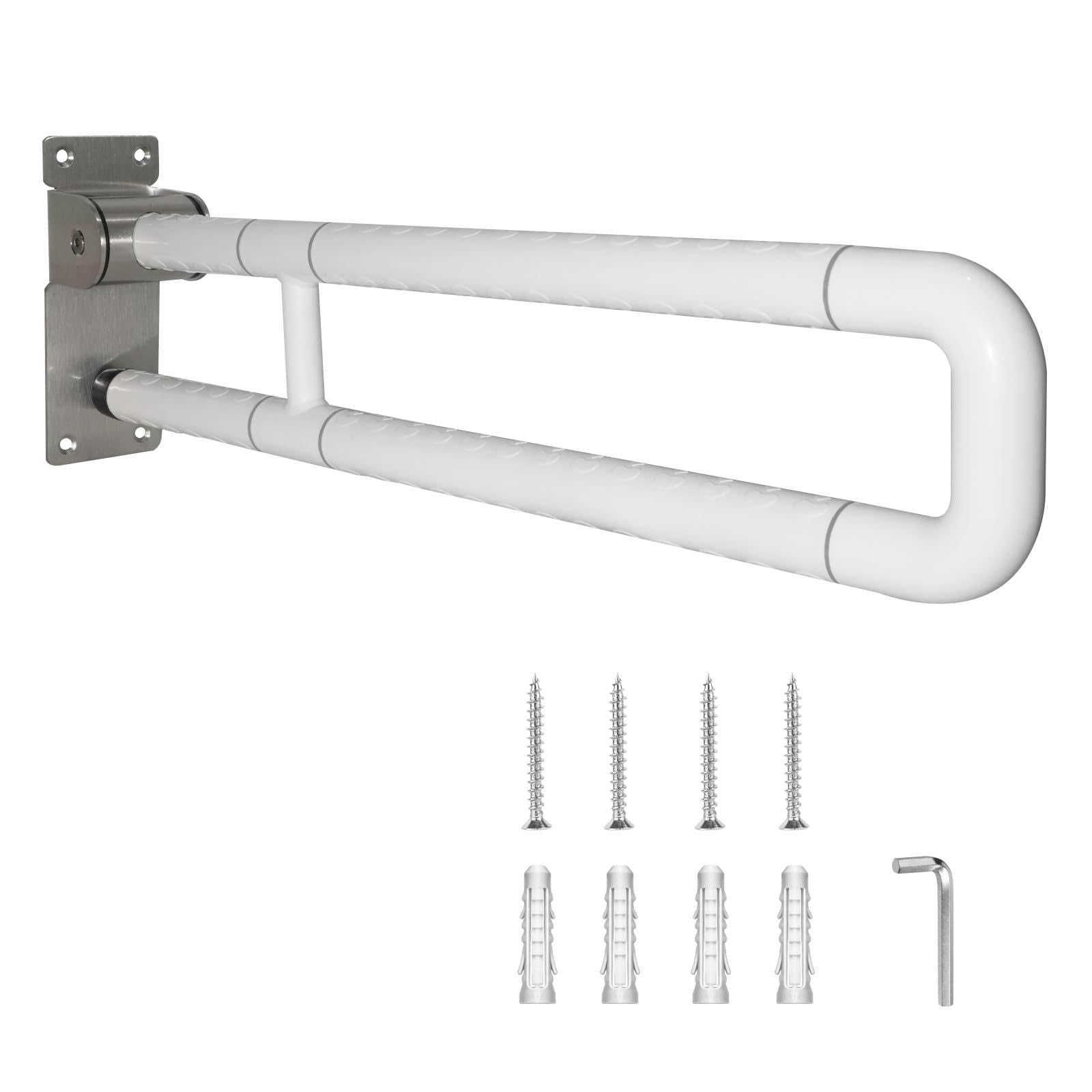 Maniglione Bagno Disabili, Maniglione Doccia Anziani in Acciaio Inossidabile, Maniglione di Sicurezza Ribaltabile Muro, WC Disabili Maniglia Antiscivolo per Bambini, Disabiliti, Gravida