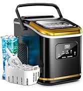 Kismile Countertop Ice Maker Machine with LED Screen Control Panel & 24H Timer, Portable Ice Make...