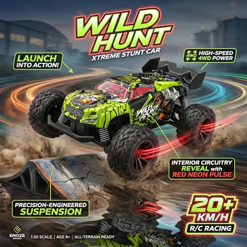 Image of The Little Ones RC Car - RC 4x4 Wheel 20 KPH Off-Road Truck Drive High-Speed Double Sided 2.4GHz Remote Control Drift Stunt Cars 360 Rotation Toys for Kids & Adults [Scale 1:20][DIRTKING]