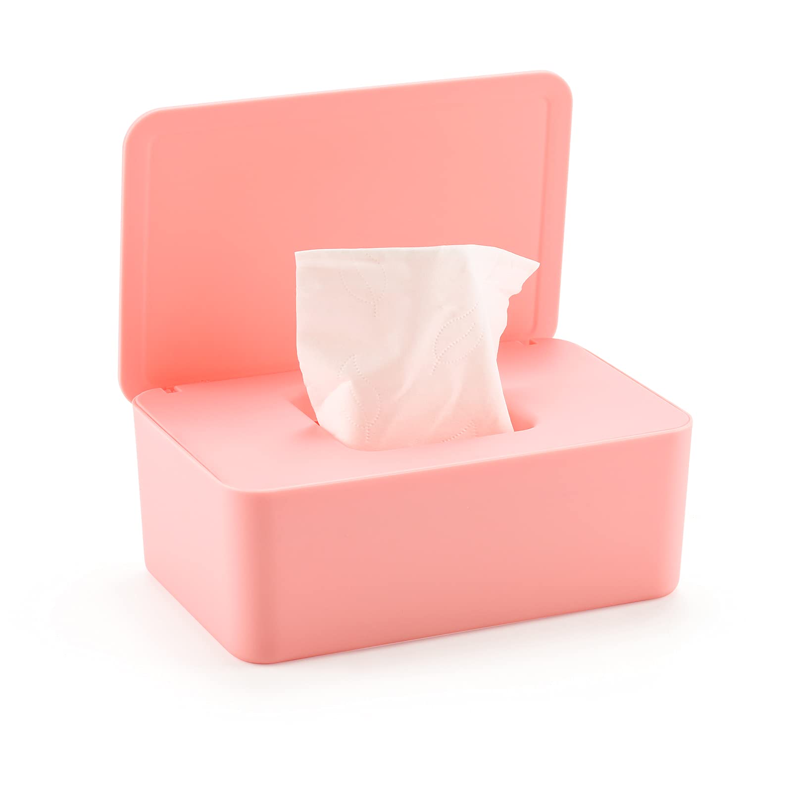 Baby Feuchttücher Box, Feuchttücher Aufbewahrungsbox, feuchte Toilettenpapier Box, feuchte Tücherbox, Feuchtpapierbox mit Deckel, hält die Tücher frisch und staubdicht für Zuhause und Büro (Rosa)