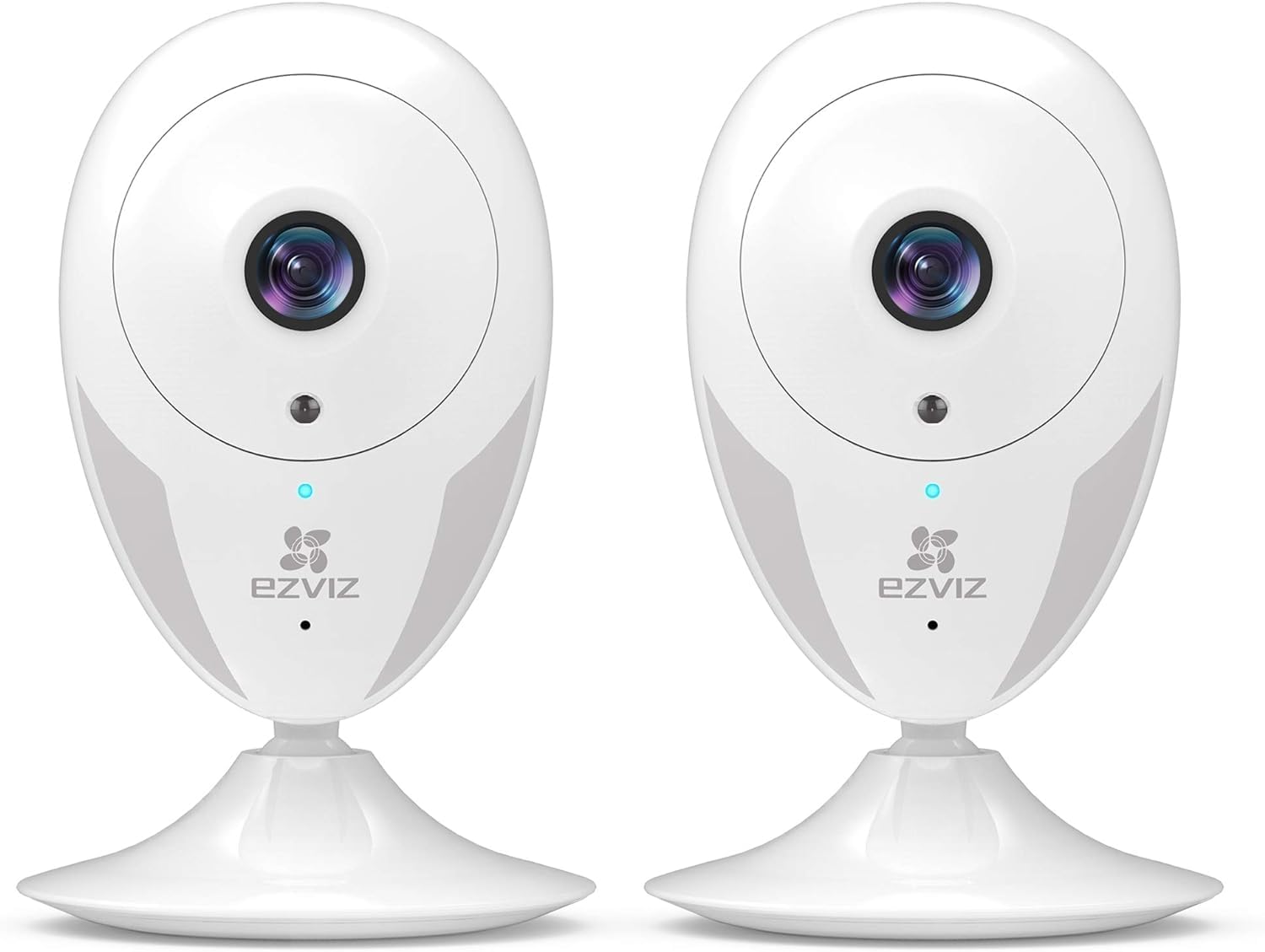 EZVIZ Kit de 2 Camaras Vigilancia WiFi Interior Bebe 1080P, Visión Nocturna, Detección de Movimiento, Audio Bidireccional, Fácil de Configurar,Compatible con Alexa, Modelo CTQ2C 2PK