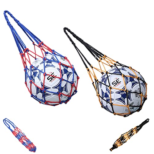 2 Stück Basketball Netz Tasche,Tragbare Fußball-Netztasche,Ballnetz Net Tasche,Fussball Netz Ballnetz für Beachvolleyball, Basketball Cover