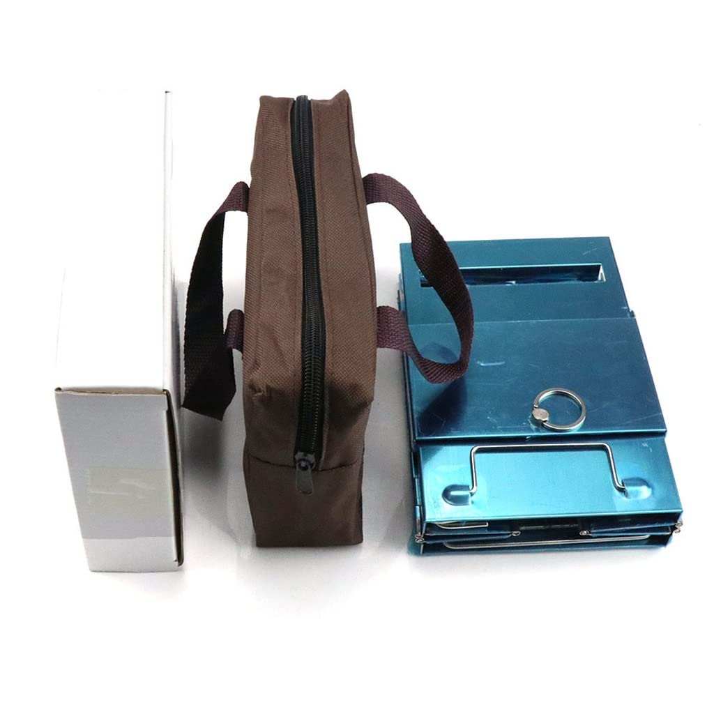 Réchaud de Camping Pliant en Acier Inoxydable Sac à Dos poêle à Bois Barbecue avec Sac de Transport randonnée Camping Cuisine réchaud de Camping