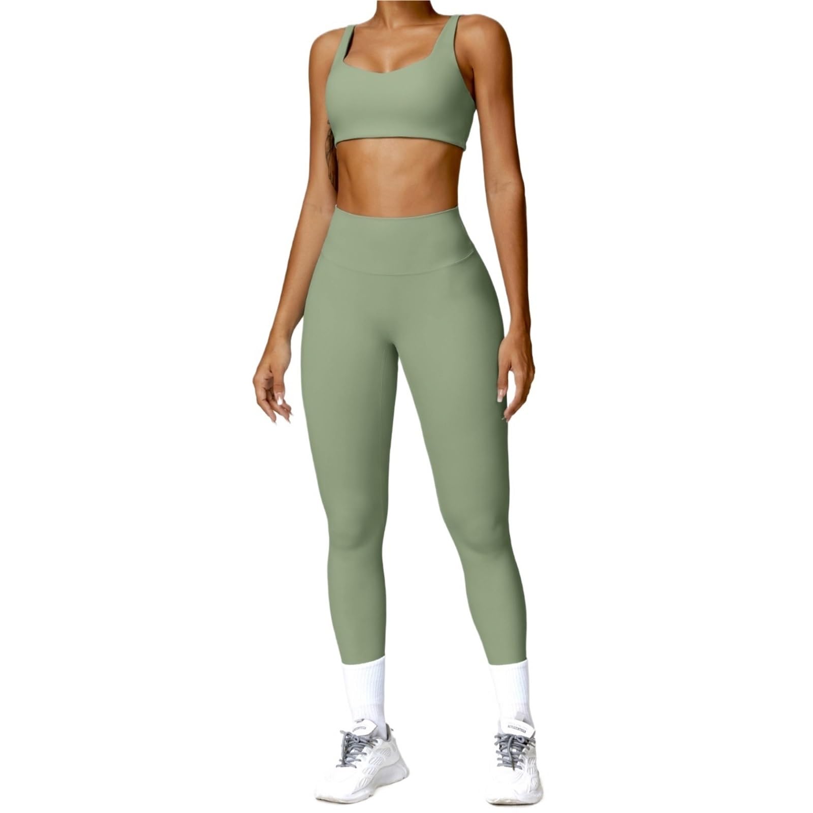 Conjunto de Yoga, 2 uds., ropa deportiva sin costuras for gimnasio, ropa deportiva, Legging, sujetador de Fitness, Top corto, trajes deportivos