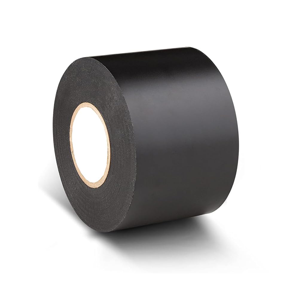 KafTon Black Electrical Tape 50mm x 33m Insulation Tape Flame Retardant Extra Long Large 2" Wide Heavy Duty Premium Black Roll
