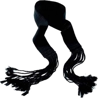 Black Flat Gartel Hagura - Ritual Praying Belt Size #6