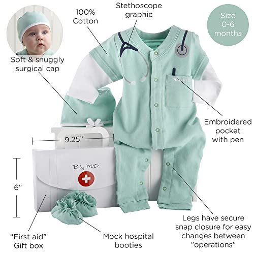 Baby Aspen, Baby M.d. Three-Piece Layette Set In Doctor's Bag Gift Box, 0-6 Months #TOP4