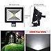 DLLT 50W Motion Sensor Led Flood Lights, 4500LM Plug in Motion Sensor Light, IP66 Waterproof Auto ON/Off Outdoor Security Lamp for Garage/Billboard/Warehouse/Stairs with a US 3-Plug, 6500K AC86-265V