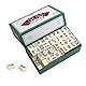 HOVCEH Mini Mahjong Spiel, Tragbarer Majong Set mit 144 Steinen, Traditionelles Chinesisches Majongsteine Spiel, Mahjong Steine Tabletop Brettspiel für Familie Reise Tabletop