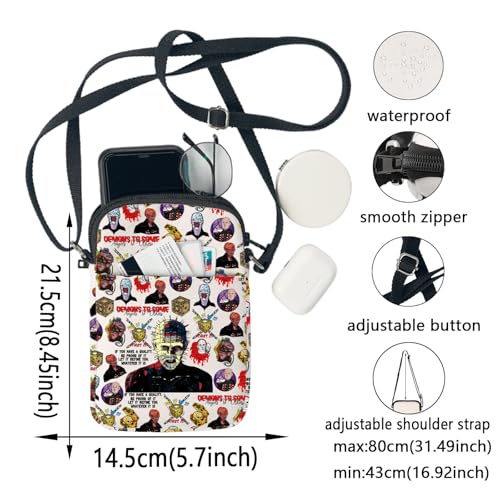 KEYCHIN Pinhead Fans Crossbody Bag Pinhead Movie Gifts Demons To Some Angels To Others Pinhead Shoulder Bag Pinhead Merch2