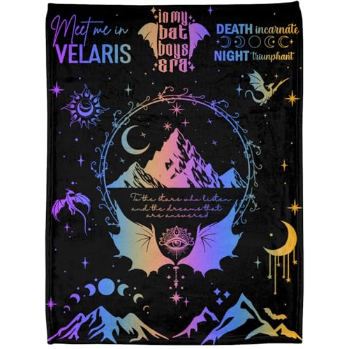 Velaris City of Starlight Throw Blanket, ACOTAR Merch, Night Court Bookish Gifts, Gift for Book Lovers
