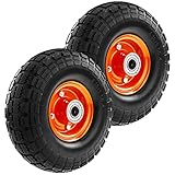 Kit de 2 ruedas macizas para carros, carretillas y plataformas de transporte. Ideales como recambio de ruedas pinchadas o gastadas.