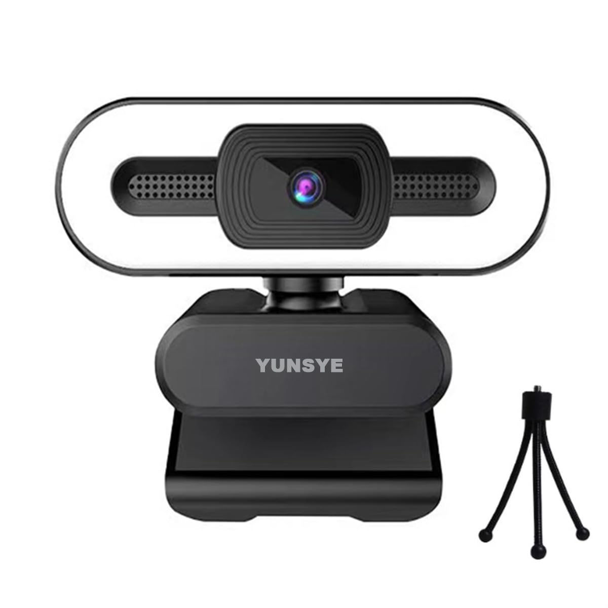 X12 4K Camera Web with Ring Light Camera for Gaming 30FPS Web Camera with Microphone-HDR-Enabled-HD Auto Light Correction Web Cam with Adjustable FOV, for Teams, Zoom, PC/Laptop/Mac/Desktop (4K)