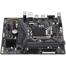 H410M Computer Motherboard, 2 DDR4 DIMM Slot M ATX Desktop Motherboard for LGA 1200 10th Gen, for Core CPU Processor, 1x PCIE X16, 4X SATA III, 1x VGA, USB2.0