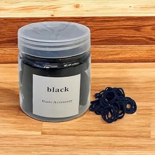 30 Soft Seamless Hair Elastics – Durable Cotton Stretch Hair Bands for Girls & Women | No Slip, No Snag | Hair Ties for Thick, Curly, Heavy Hair (black)