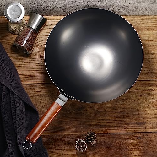 Wok de Hierro Fundido sin Recubrimiento 32 cm miniatura 3