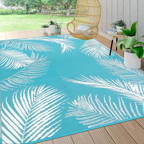Tapis d'extérieur imperméable réversible paille plastique grand format 2,4x3m