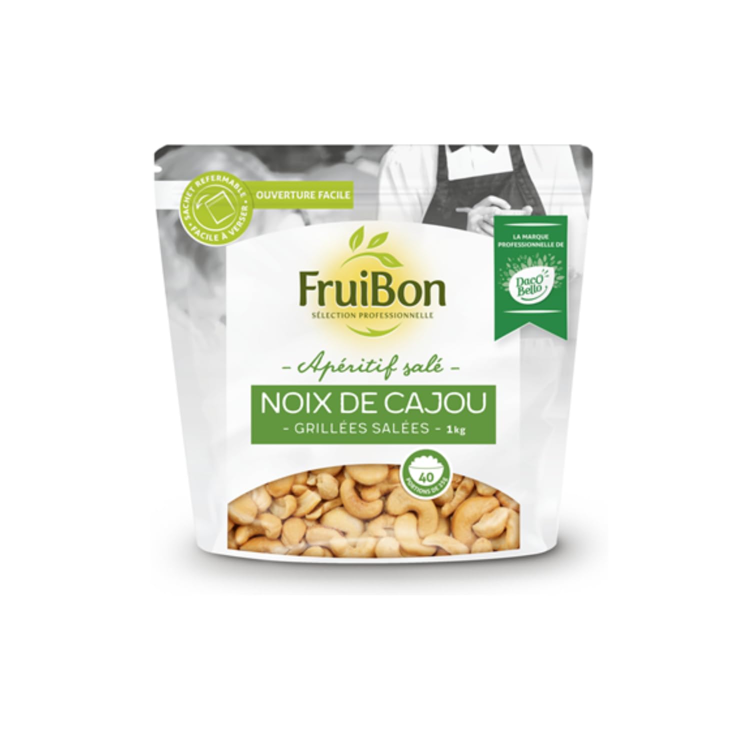 FRUIBON Anacardi 1 kg – Anacardi croccanti e golosi per aperitivi, spuntini, cucina e pause energetiche