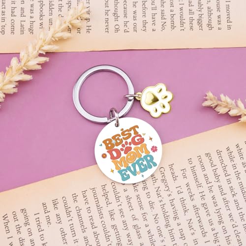 Image of Dog Dad Gifts For Men Dog Mom Gifts For Women Dog owners Keychain
