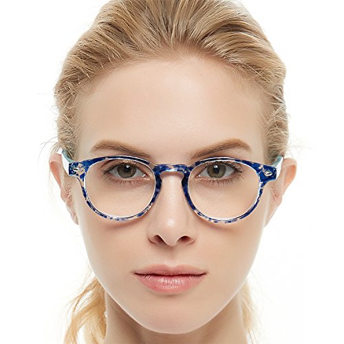 OCCI CHIARI Reading Glasses 1.25 for Women Lightweight Readers Fashion Womens Glasses for Reading Spring Hinge (Deep Blue, 125) - Image 2