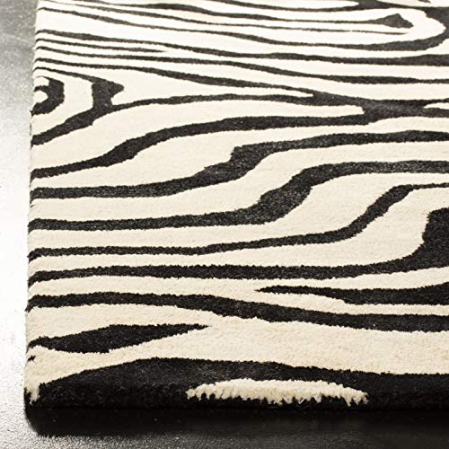 Tapete corredor SAFAVIEH 2'6" x 8' negro y blanco miniatura 6