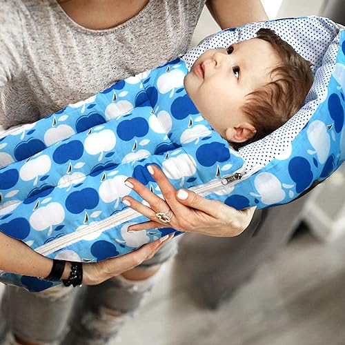Image of VParents Baby Bedding Set and Sleeping Bag Combo Cotton, Cheeky Cheeky (Blue) 110117