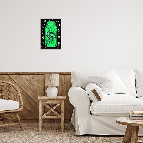 Image of Stupell Industries 'Spooky Specimen Jar'| Wall Plaque Art | Stupell Industries | 10 x 15 Inches, Easy to Hang and Sturdy, Made in USA, by Ziwei Li