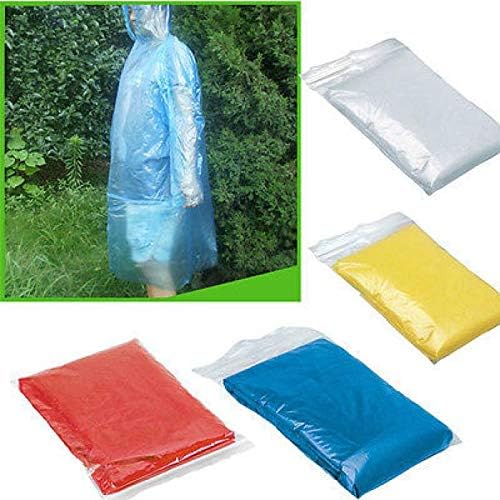 Wekdeg 10/20/40PC Protective Suit Disposable Body Protection From Wind&Rain Adult Hooded Raincoat Outdoor Emergency Poncho For Travel Hiking Camping
